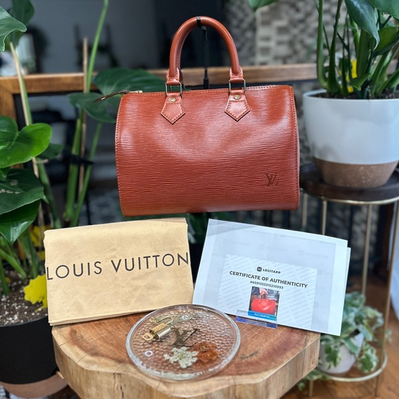 Louis Vuitton Handbags - Louis Vuitton Speedy 25 Epi Leather Kenya Brown Bag Lock Key #301 COA Dust Bag